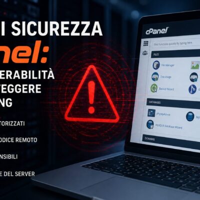 Falla di sicurezza cPanel: rischi, vulnerabilità e come proteggere il tuo hosting